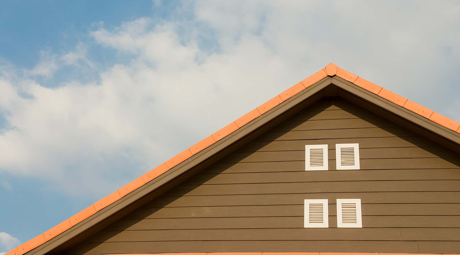 Pitched Roof of House Pitched Roof of House